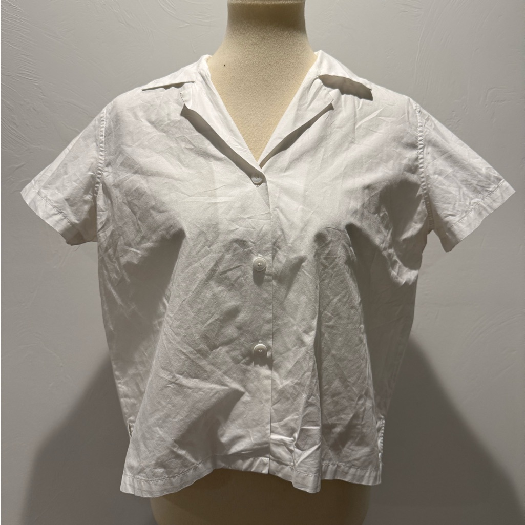 Simon Miller 100% Cotton Crisp White Button-Down Shirt